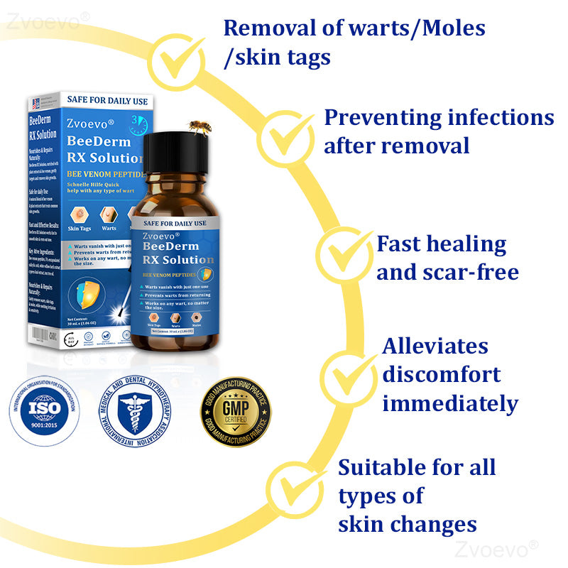💝Zvoevo® BeeDerm RX Solution | Gentle, Targeted Care for Warts, Skin Tags, Skin Lesions, Infections, Cysts and Scars