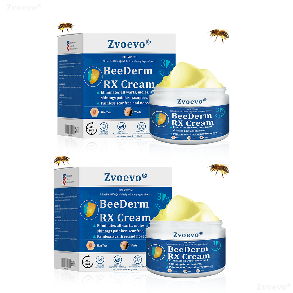 🔥 Zvoevo® BeeDerm RX Cream | Gentle Targeted Care for Warts, Skin Tags, Bumps, Infections, Cysts and Scars