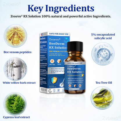 💝Zvoevo® BeeDerm RX Solution | Gentle, Targeted Care for Warts, Skin Tags, Skin Lesions, Infections, Cysts and Scars